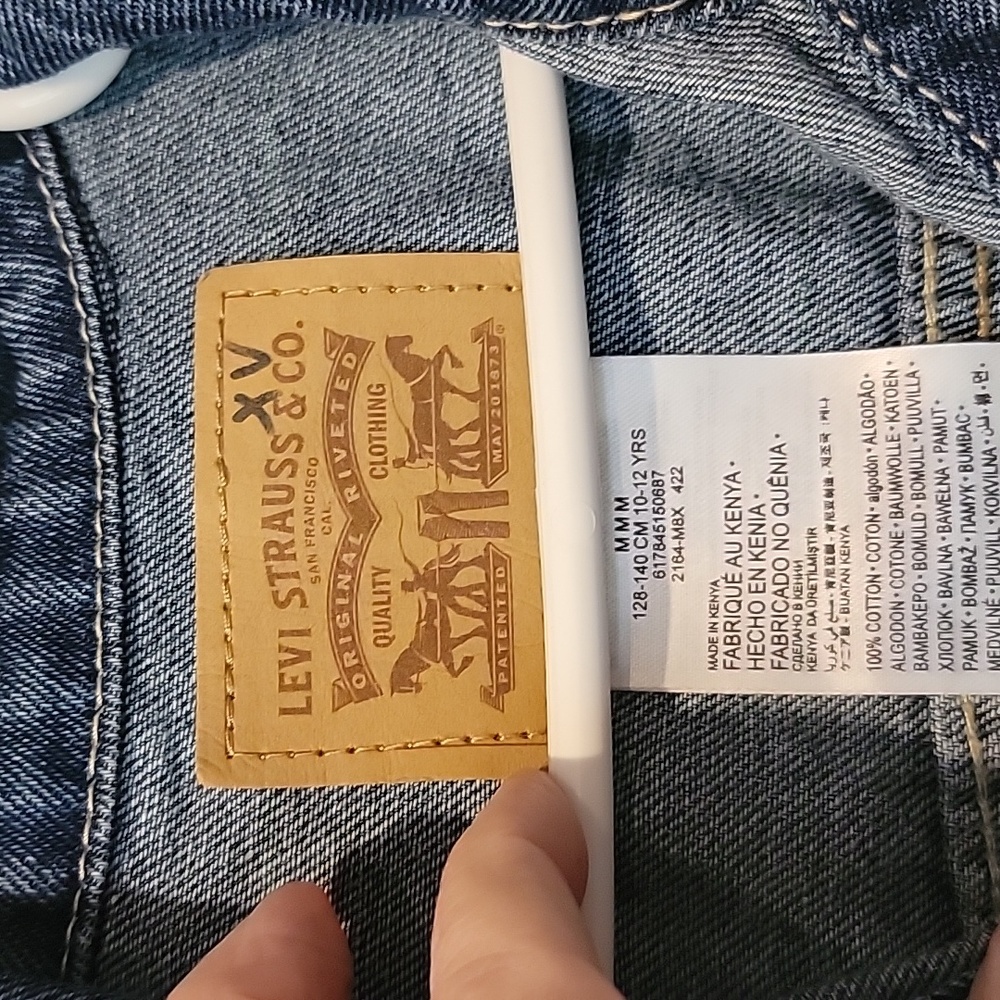 🍃 Levi Strauss & Co Juniors jacket Sz M - Picture 5 of 9